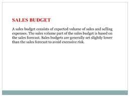 What Is A Sales Budget