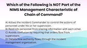 which of the following is not part of the nims management characteristics of chain of command