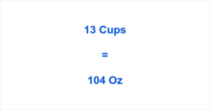 Look out for 13 cups is how many ounces