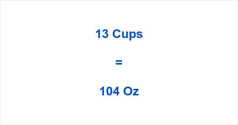 Look out for 13 cups is how many ounces