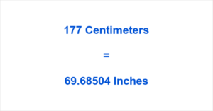 177 centimeters in inches