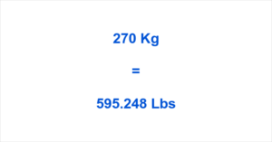 270kg to lbs