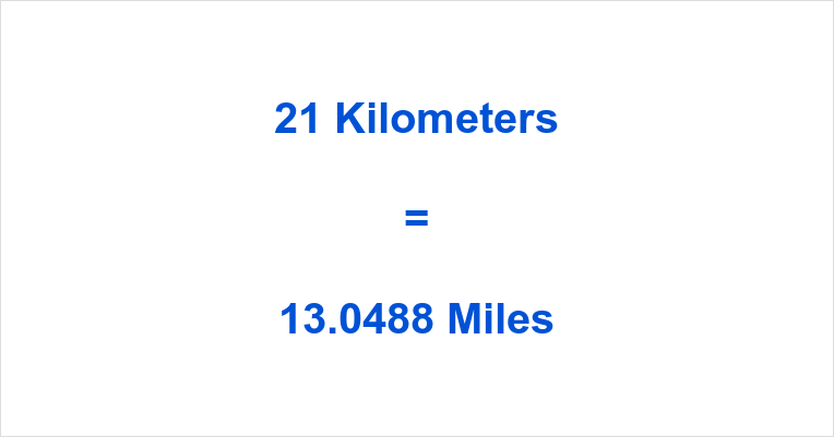 What is 21km in miles