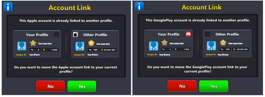 Hw to transfer 8 ball pool account to another account