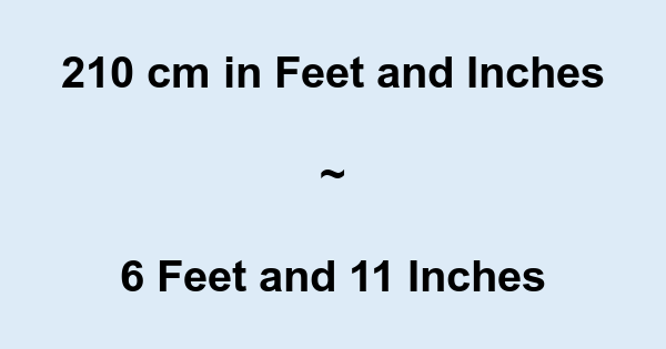 Learn More about 210 cm to inches