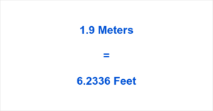 1.9m in feet