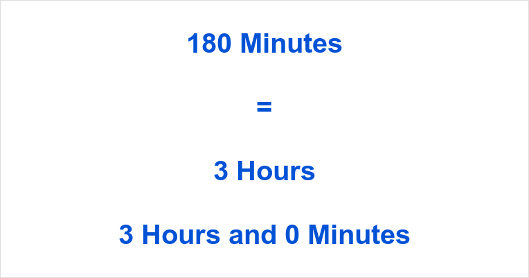 how long is 180 minutes