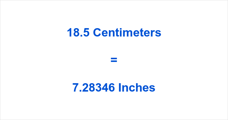 18.5cm to inches