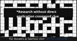 research without direct application