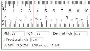 2.3 cm to inches
