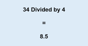 34 divided by 4