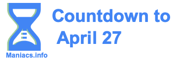 how many seconds until april 27