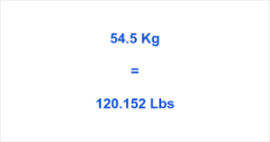 54.5 kg in lbs