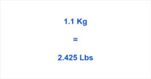 1.1 kg to lb