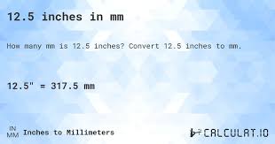12.5 inches to mm